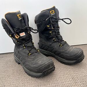 Dakota Men’s Boots Waterproof Insulated Composite Toe & Plate, Black, Size 9.